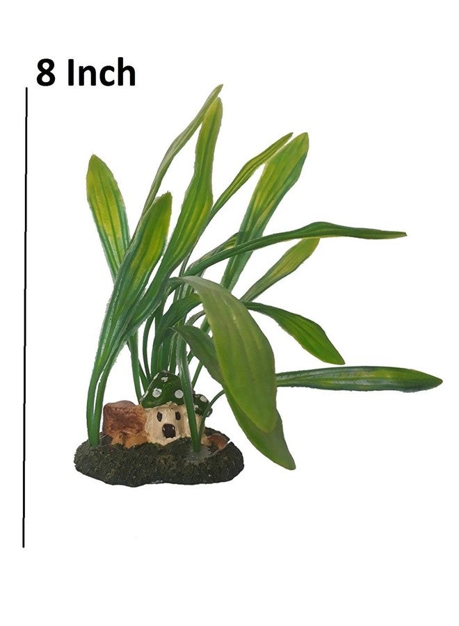 SRI Aquarium Decorative Artificial Plastic Plant with Resin Blue Crush Can Decorative Ornaments for Fish Tank - Image 4